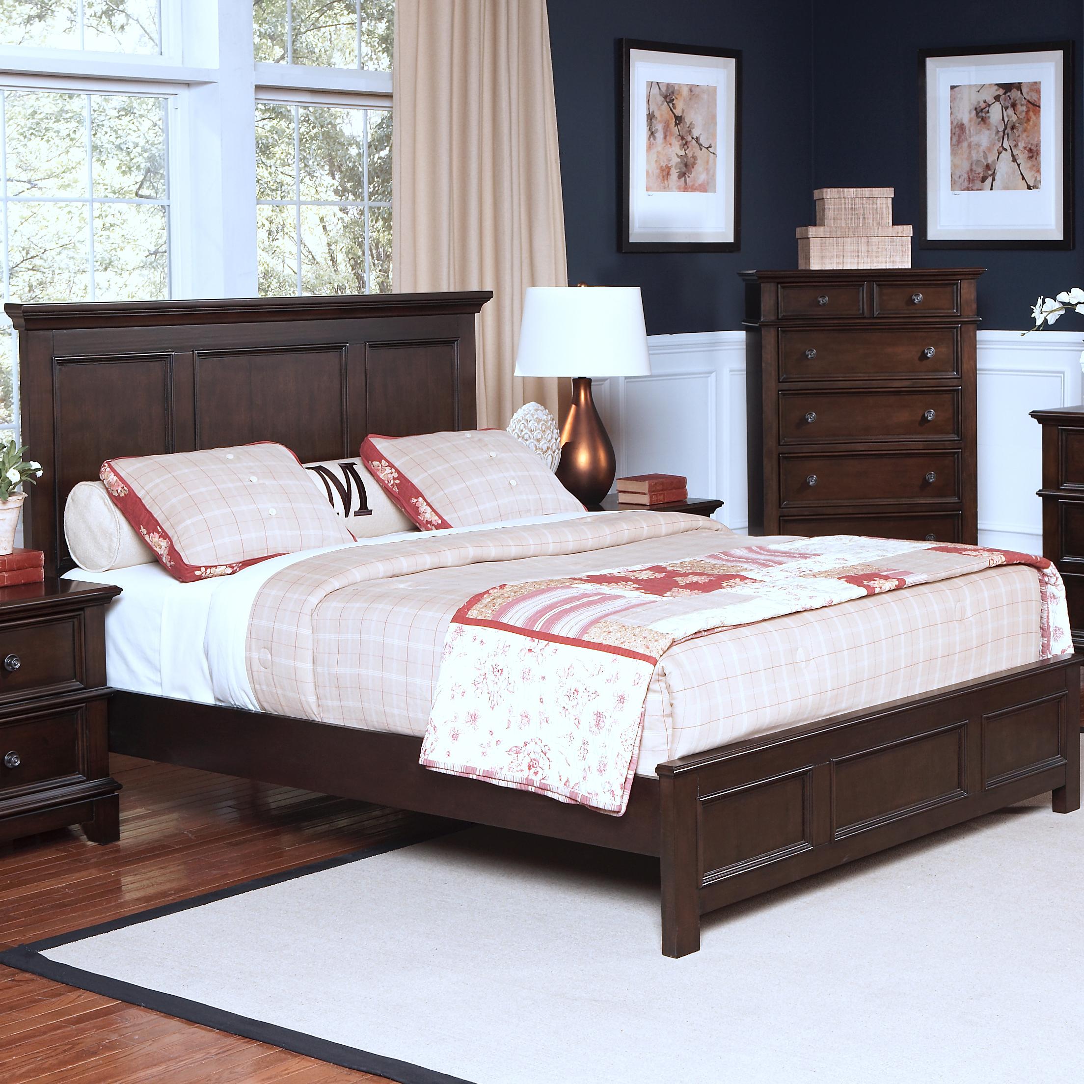 New Classic Prescott King Headboard and Footboard Bed Beck's